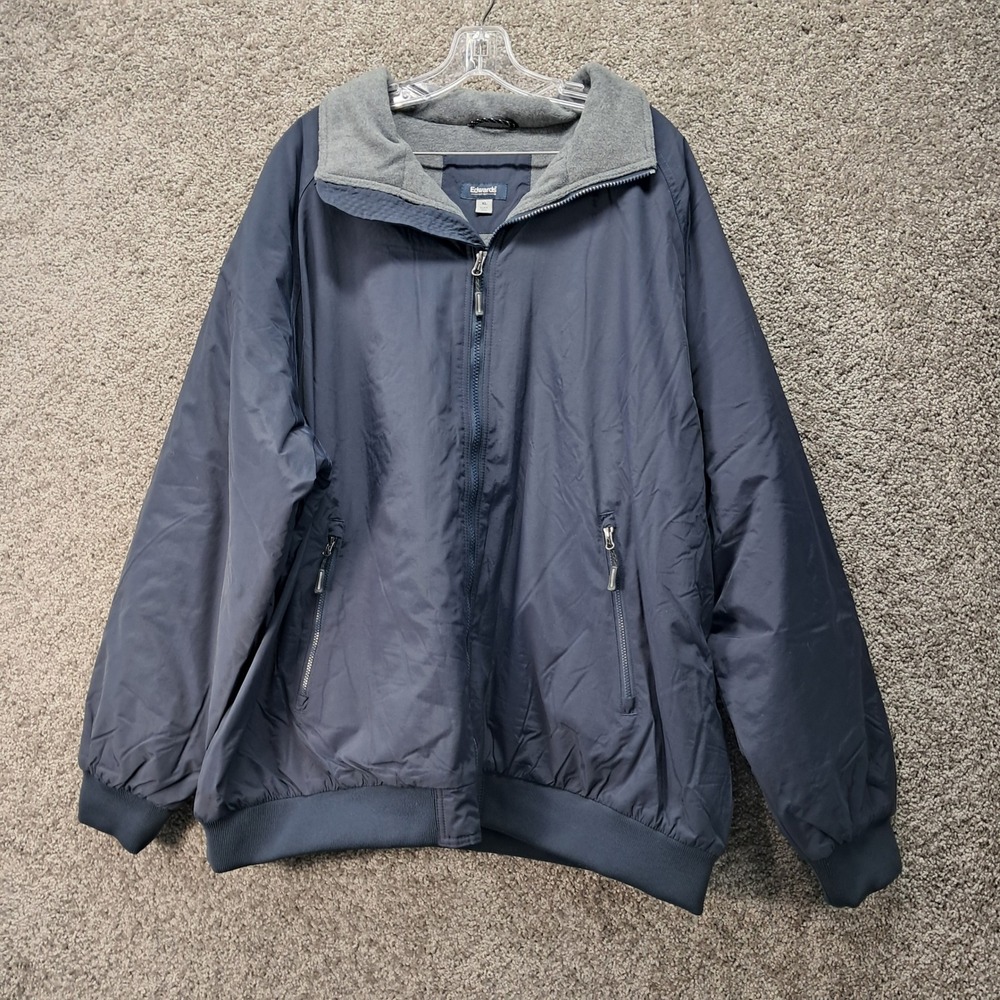 Edwards Navy Blue Fleece Lined Full Zip Jacket Mens XL 3410-960